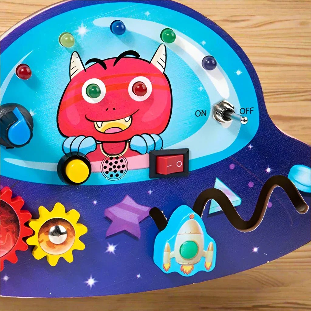 Tableau Montessori - BusyBoardCircuit™ - OVNI - Douceur d'Ange
