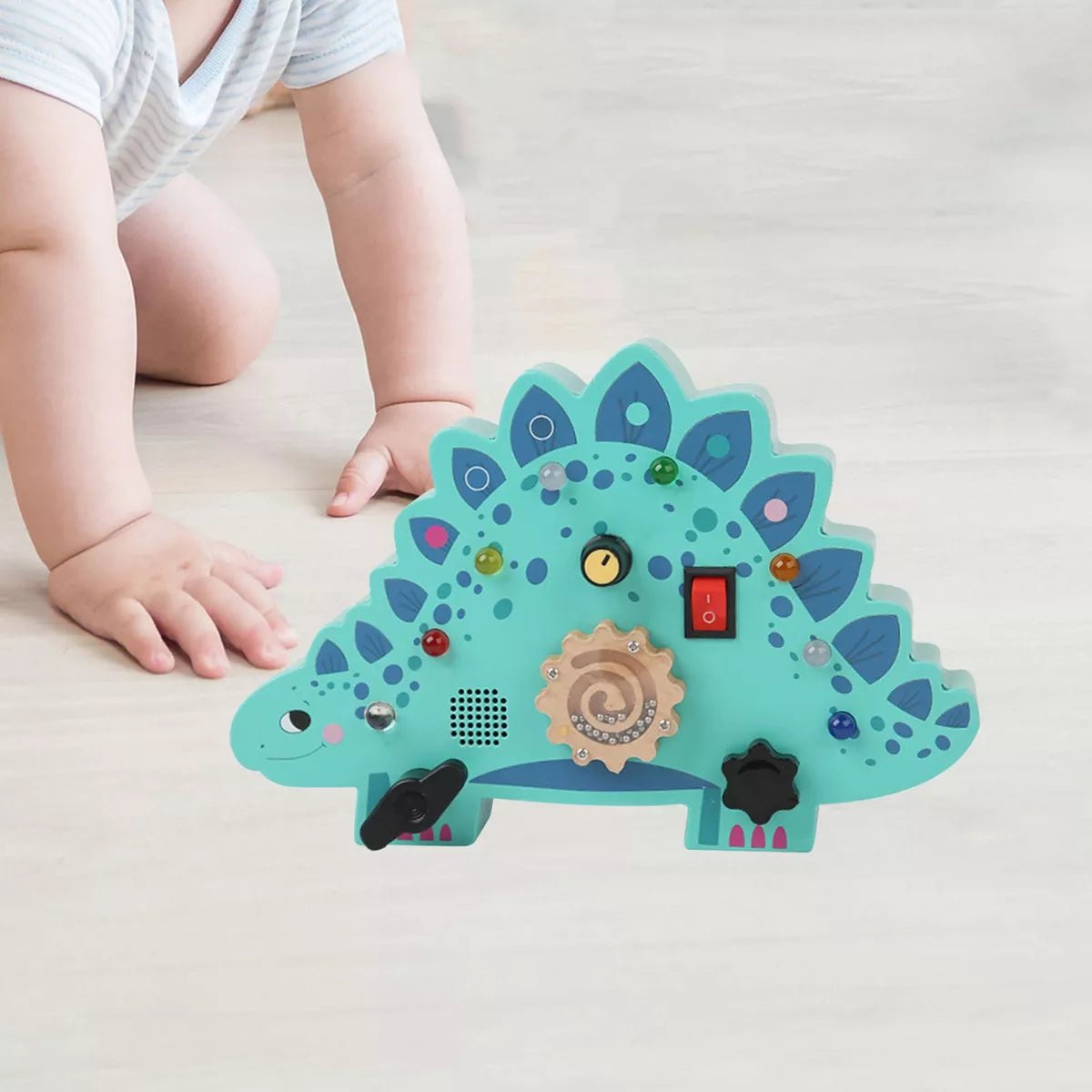 Tableau Montessori - BusyBoardCircuit™ - Stégosaure - Douceur d'Ange