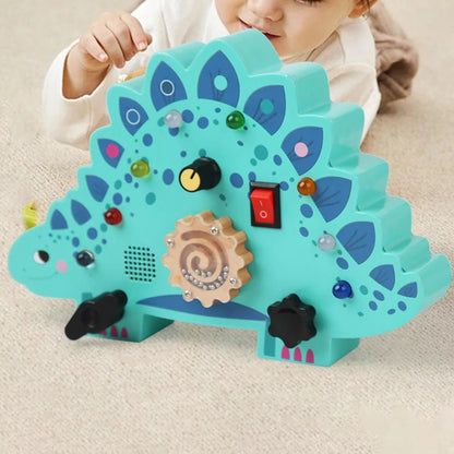 Tableau Montessori - BusyBoardCircuit™ - Stégosaure - Douceur d'Ange